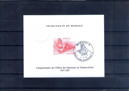 Monaco. Epreuve. La Philatélie. Exposition Philatélique Internationale. 1987 - Briefe U. Dokumente
