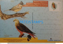 194461 ARGENTINA 3º EXPOSITION ARMENIA ARAFEX BIRD MILANO REAL POSTAL STATIONERY POSTCARD - Interi Postali