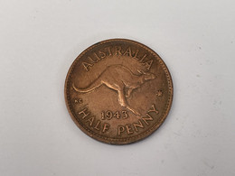 1943 Australia Half Penny 1/2d Coin, Very Fine, VF Condition - ½ Penny