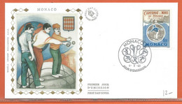 SPORT PETANQUE MONACO LETTRE FDC DE 1990 - Petanca