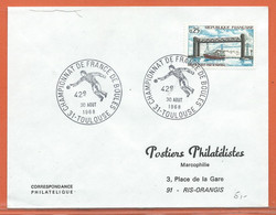 SPORT PETANQUE FRANCE OBLITERATION DE 1968 DE TOULOUSE - Petanca