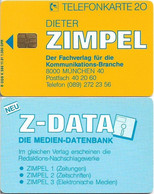 Germany - Dieter Zimpel - K 0586 - 11.1991, 6DM, 1.000ex, Used RRR - K-Series : Série Clients