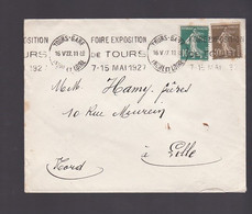 Oblitération Krag De Tours (Indre Et Loire)   Foire Exposition De Tours 7/15 Mai 1927 - Mechanical Postmarks (Other)