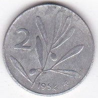 Italie 2 Lire 1954 Abeille , En Aluminium , KM# 94 - 2 Lire