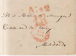 Prefilatelia Año 1851  Carta Marcas Nº10 Segovia Castilla L.V.  Manuel Puerta - ...-1850 Prefilatelia