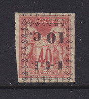 New Caledonia, Scott 11a (Yvert 11a), MHR, Inverted Surcharge - Ungebraucht