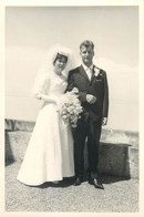Real Photo Wedding Social History Bride And Groom Koch - Noces