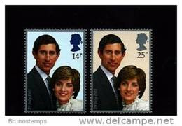 GREAT BRITAIN - 1981  ROYAL WEDDING  SET MINT NH - Ohne Zuordnung