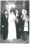 Real Photo Wedding Party Social History Bride And Groom Romania Traditional Costume Sibiu - Noces