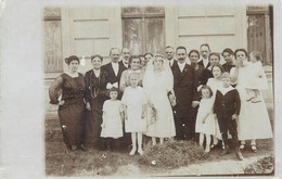 Real Photo Wedding Party Social History Marriage Moustache Hungary 1922 - Noces