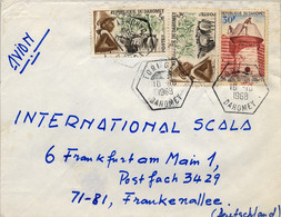 1968 DAHOMEY , SOBRE CIRCULADO , TORI GARE - FRANKFURT , CORREO AÉREO - Altri - Africa