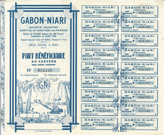 Titre Ancien - Gabon-Niari - Société Anonyme - Déco - - Afrique