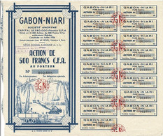Titre De 1950 - Gabon-Niari - Société Anonyme - Déco - - Afrique