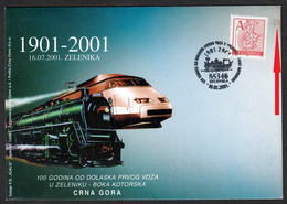 Montenegro 2001 100 Years Anniversary Of The Railway In Montenegro Arrival Of The First Train In Zelenika RARE Postmark - Montenegro