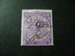 COGH (Griqualand West) 1877 £10- Violet - Used Revenue Stamp - Griqualand Ouest (1874-1879)