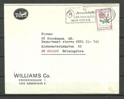 DENMARK 1973 Commercial Cover To Finland Stockmann OY Advertising Cachet - Covers & Documents