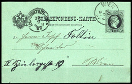 1882, Österreich, STA 1 II, Brief - Mechanische Afstempelingen