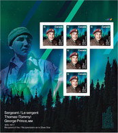 2022 Canada Military History Aboriginal Sergeant Tommy Prince Sheet Of 5 MNH - Ongebruikt