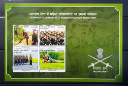India 2022 Women Officers In The Indian Army Miniature Sheet MS MNH - Oblitérés