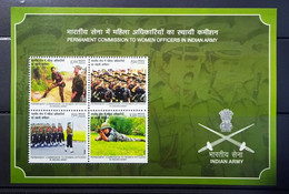 India 2022 Women Officers In The Indian Army Miniature Sheet MS MNH - Sonstige & Ohne Zuordnung