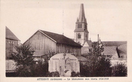 CPA - 08 - ATTIGNY - Le Monument Aux Morts 1914 1918 - Editions Faucheux Verdelot - Attigny