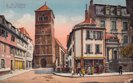 CPA - 67 - SAVERNE - Place De L'église - Colorisée - Cie Des Arts Photomécaniques PARIS - Animée - Commerce - Saverne