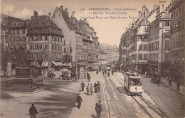 CPA - 67 - Strasbourg - Place Gutenberg Et Rue Des Grandes Arcades - Animée - Tram - Commerces - Strasbourg