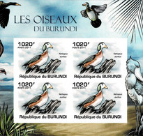 BURUNDI 2011 Mi 2011B KLB BIRDS AFRICAN PYGMEE GOOSE MINT IMPERFORATED MINIATURE SHEET ** - Ganzen