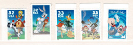 Etats-Unis - 5 Timbres - Walt Disney - - Bandes & Multiples