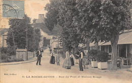 95-LA-ROCHE-GUYON-RUE DU PONT ET MAISON ROUGE - La Roche Guyon