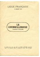 68 Guebwiller Chanson Populaire 1919 - Theatre, Fancy Dresses & Costumes