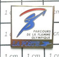 513c Pin's Pins / Beau Et Rare / JEUX OLYMPIQUES / ALBERTVILLE 1992 PARCOURS FLAMME OLYMPIQUE - Jeux Olympiques