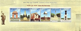 India 2019 WAR MEMORIAL Indians In First World War WW1 MINIATURE SHEET MS MNH - Autres & Non Classés