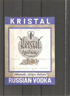 USSR Vodka  "Kristal" Label - Alcoli E Liquori