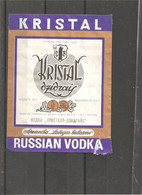 USSR Vodka  "Kristal" Label (2) - Alcohols & Spirits