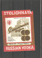 USSR Vodka  "Stolichnaya" Label (3) - Alcoholen & Sterke Drank