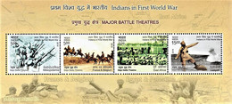 India 2019 WAR MEMORIAL Indians In First World War WW1 MINIATURE SHEET MS MNH - Autres & Non Classés