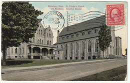 WATERBURY - CONN. - UNITED STATES - ST. PATRICK'S CHURCH AND RESIDENCE - VIAGG. 1910 -89112- - Waterbury