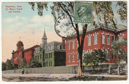 WATERBURY - CONN. - UNITED STATES - ST. MARY'S SCHOOL AND CONVENT - VIAGG. -89115- - Waterbury