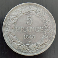 Belgium 1848 - 5 Fr. Zilver - Leopold I - Morin 14 - ZFr - 5 Frank