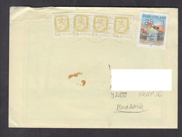 FINLAND, COVER, Republic Of Macedoia, Telecom, Heraldry + - Storia Postale