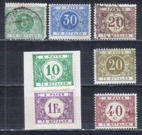 Belgique  - 1918 à 1922  Timbres Taxe - 7 Timbres - Autres & Non Classés