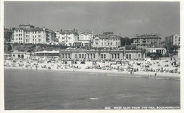 Bournemouth Beach From Pier 1954 Real Photo Postcard - Bournemouth (fino Al 1972)