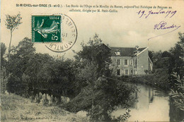 St Michel Sur Orge * Le Bords De L'orge Et Moulin Du Basset , Aujourd'hui Fabrique De Peignes En Celluloïd * Pêcheurs - Saint Michel Sur Orge