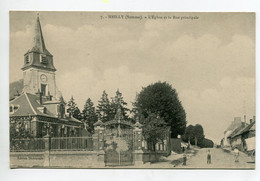 80 HEILLY Villageois Rue Principale Portail Fer Forge Jardin Devant Eglise 1910    D14 2022 - Otros & Sin Clasificación