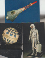 Lot 3 Cpsm 9x14. Capsule & Combinaison Spatiale Projet MERCURY + Satellite TELSAR - Raumfahrt