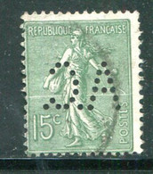 FRANCE- Y&T N°130- Oblitéré Et Perforé - Used Stamps