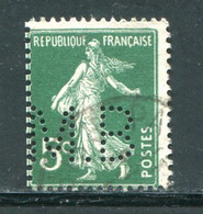 FRANCE- Y&T N°137- Oblitéré Et Perforé - Used Stamps