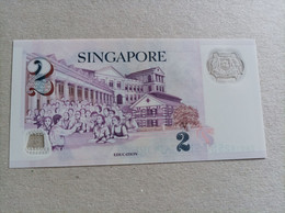 Billete De Singapur De 2 Dólares, Año 2005, UNC - Singapour