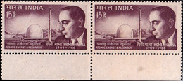 INDIA 1966-HOMI BHABHA- ATOMIC ENERGY RESEARCH-PAIR-MNH- SCARCE-B9-2020 - Nuovi